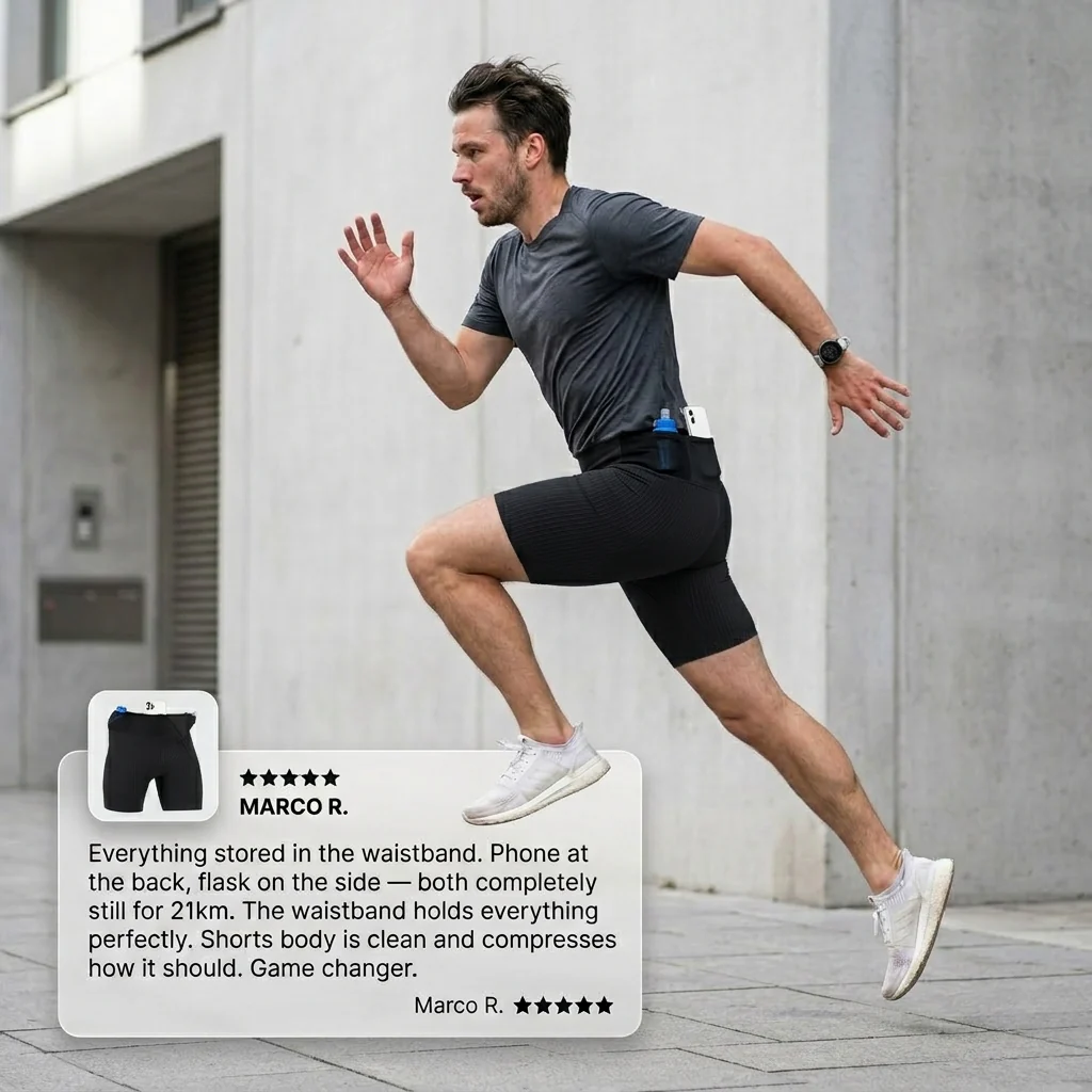 RUNNR™ Compression Double-Deck Shorts – Elite Fit for Running & Training - Image 5