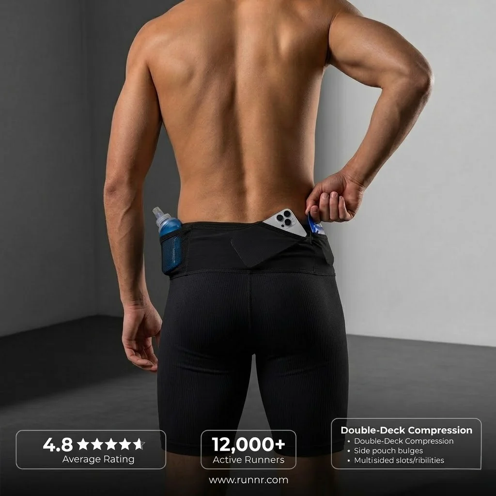 RUNNR™ Compression Double-Deck Shorts – Elite Fit for Running & Training - Image 7