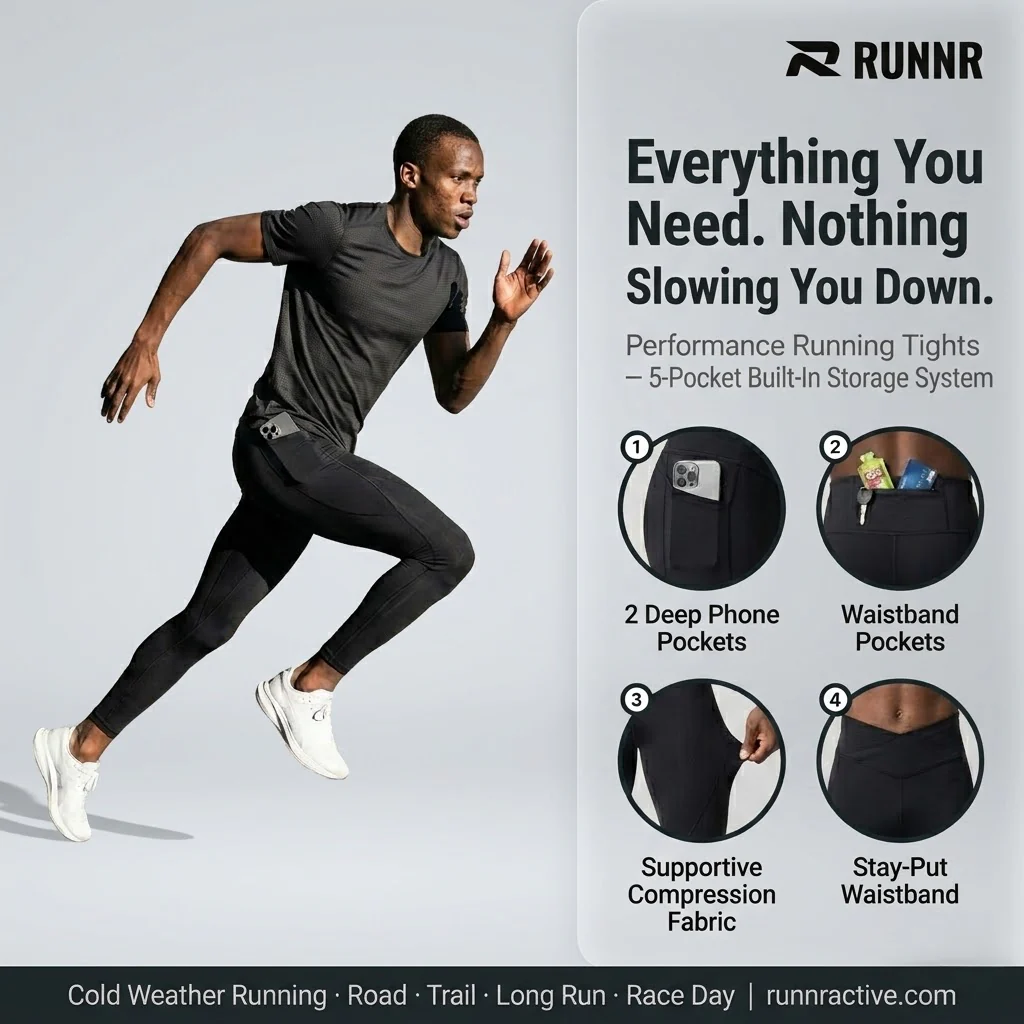 RUNNR™ Performance Running Tights with Built-In Storage - Image 4