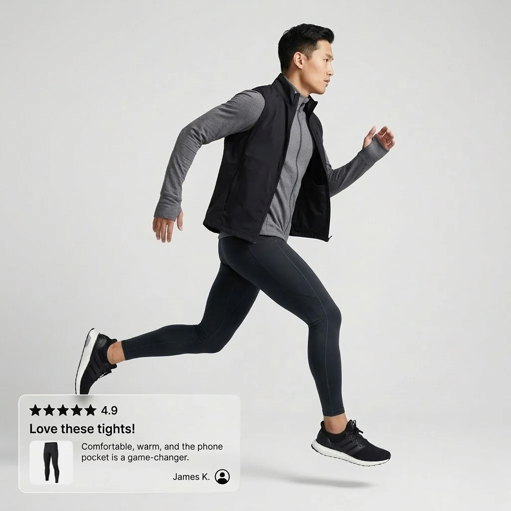 RUNNR™ Performance Running Tights with Built-In Storage - Image 6