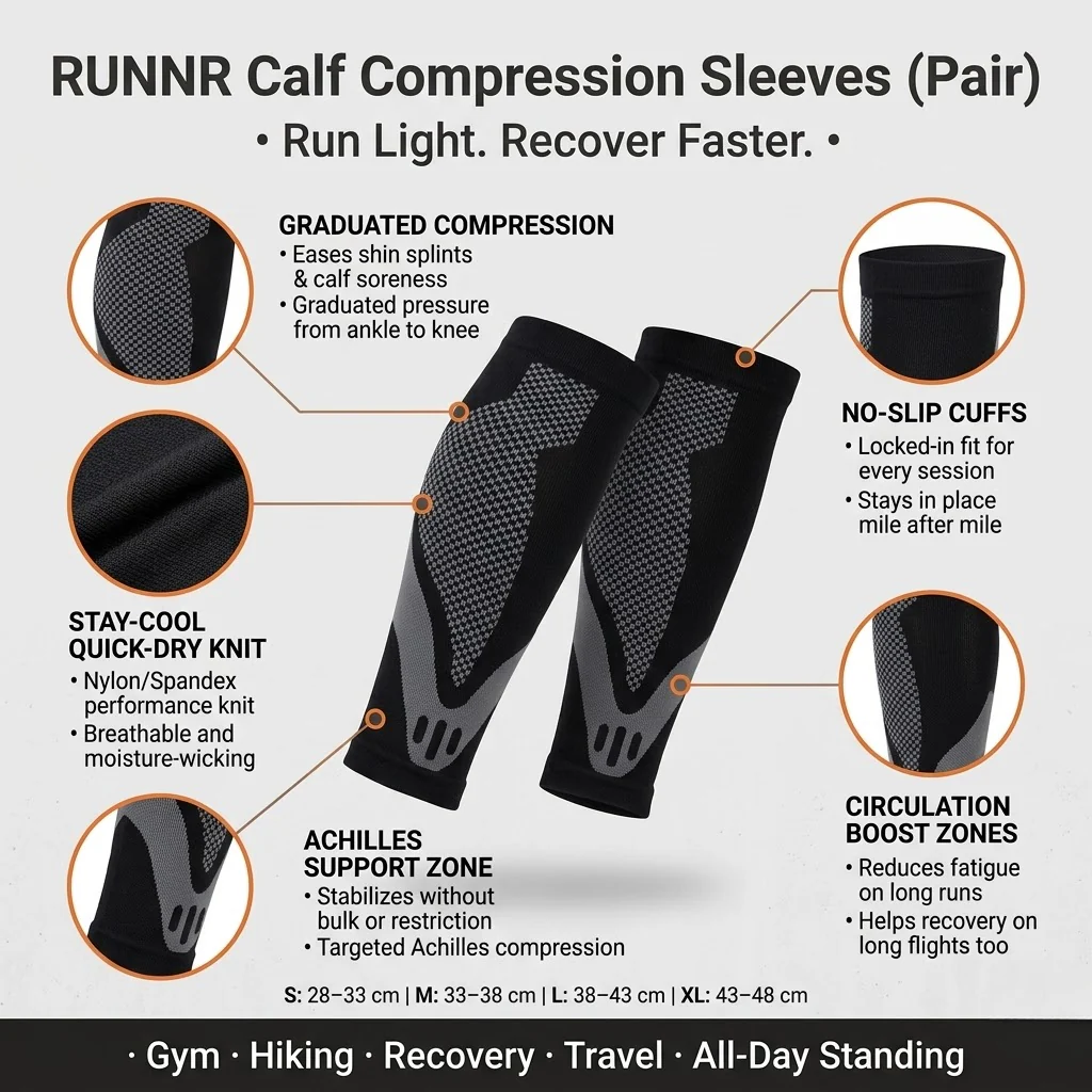 RUNNR Calf Compression Sleeves (Pair) - Image 6