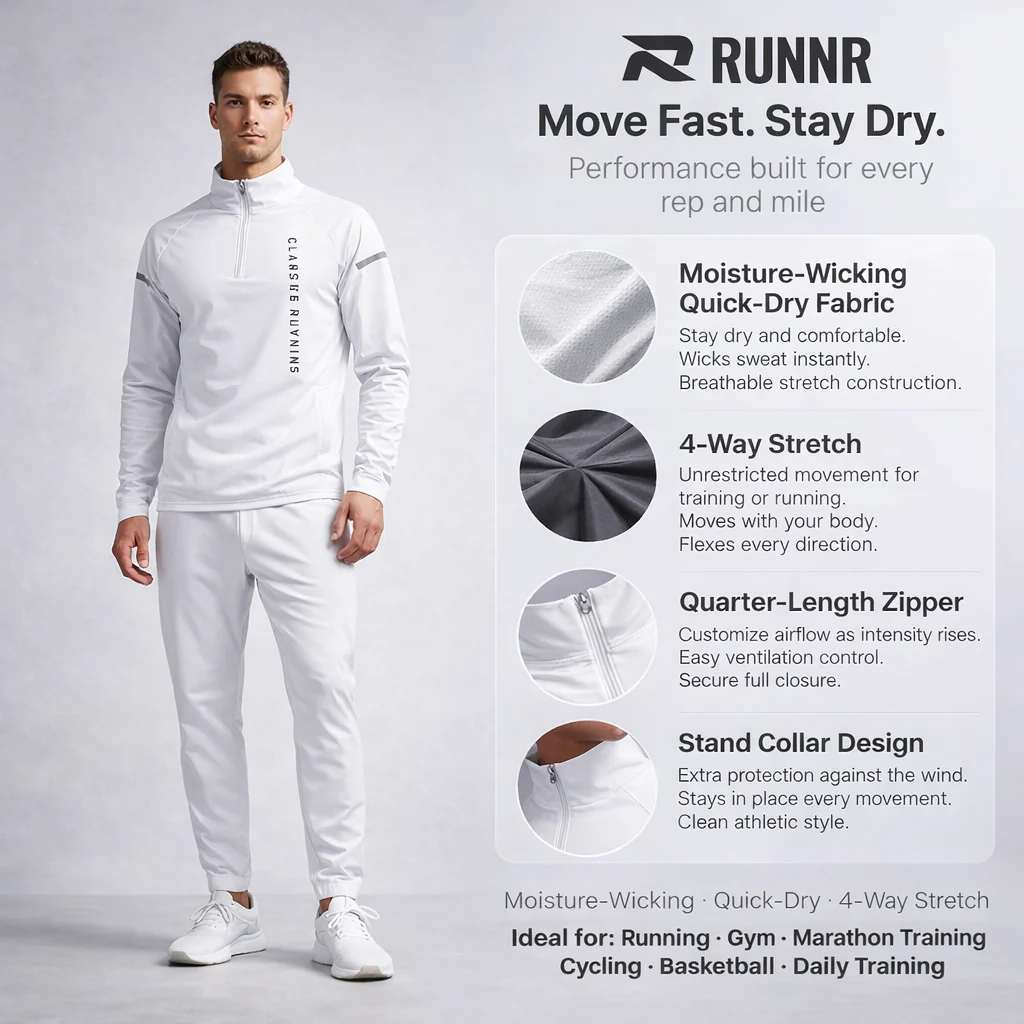 RUNNR CoreFlex™ Quarter-Zip — Lightweight Training Pullover - Image 4