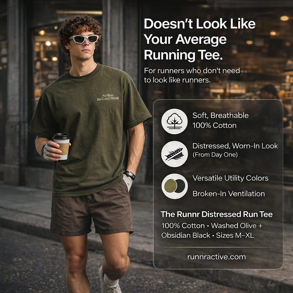 Runnr Distressed Run Tee - Image 4