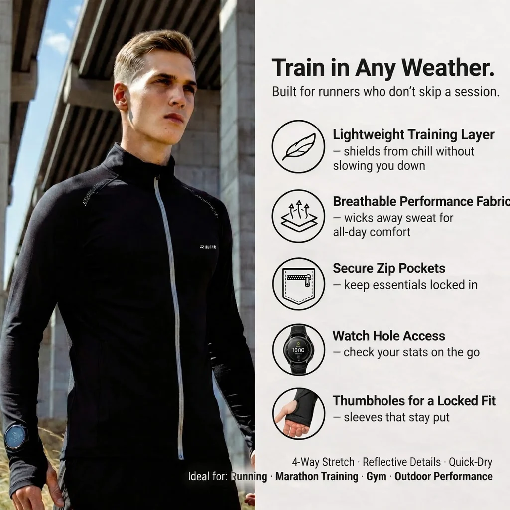 RUNNR Lightweight Marathon Jacket — Breathable, Quick-Dry & Wind-Resistant - Image 4