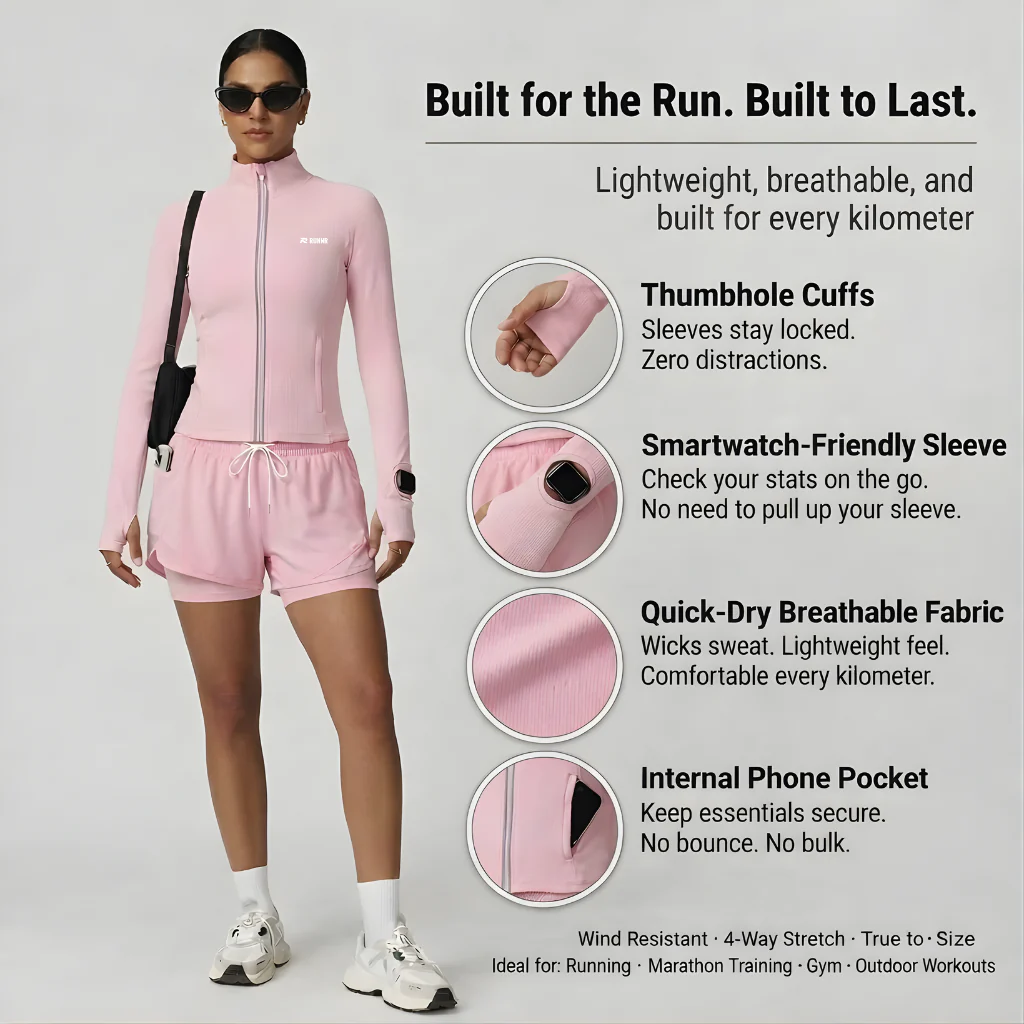 RUNNR Lightweight Marathon Jacket Women — Breathable, Quick-Dry & Wind-Resistant - Image 4