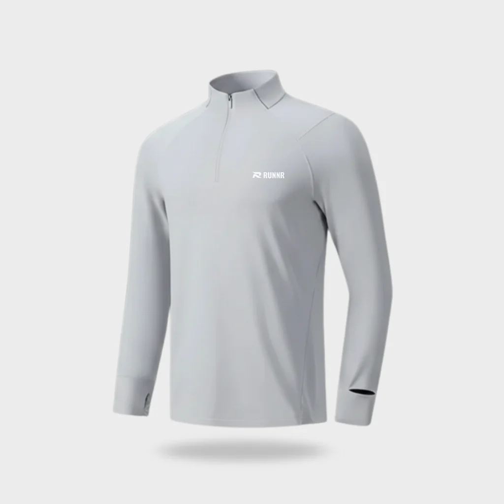 RUNNR Quarter-Zip Long Sleeve — Breathable, Quick-Dry & Watch-Ready - Image 10