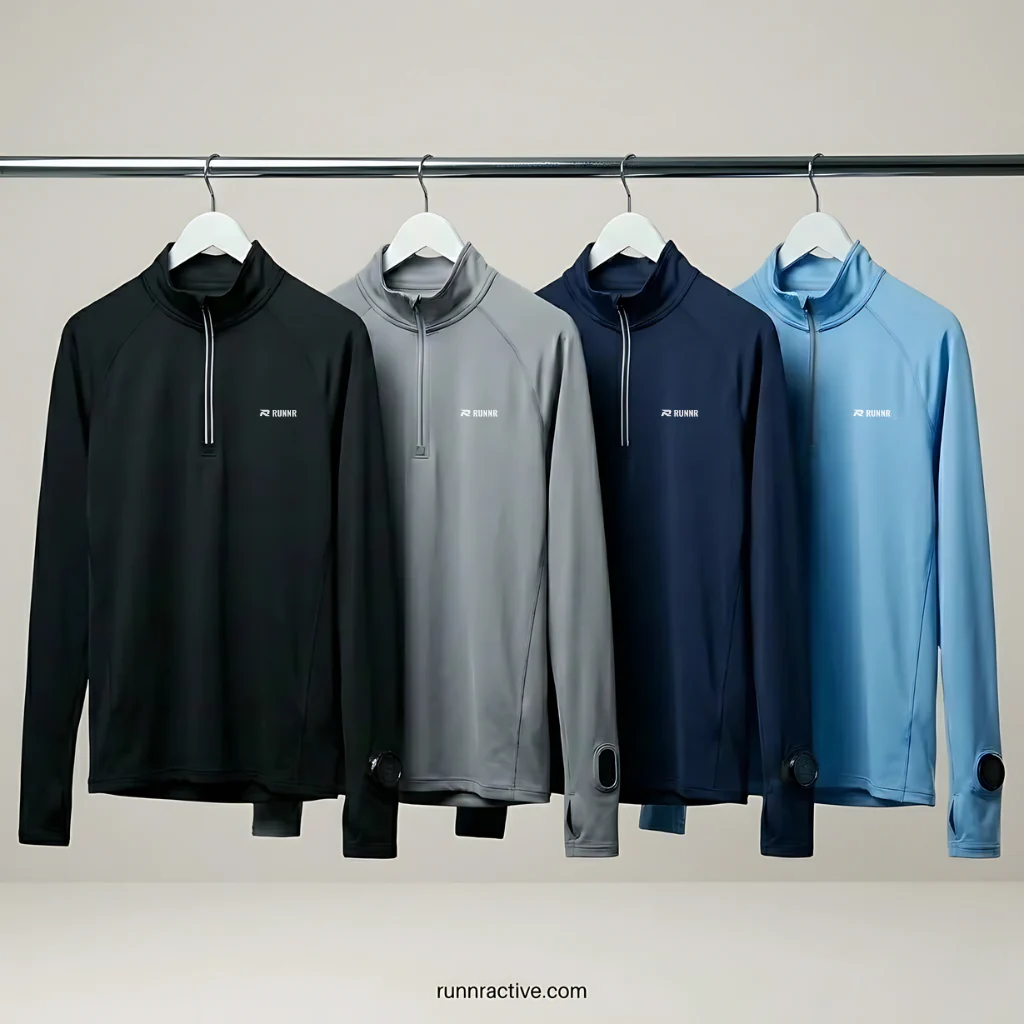RUNNR Quarter-Zip Long Sleeve — Breathable, Quick-Dry & Watch-Ready - Image 8