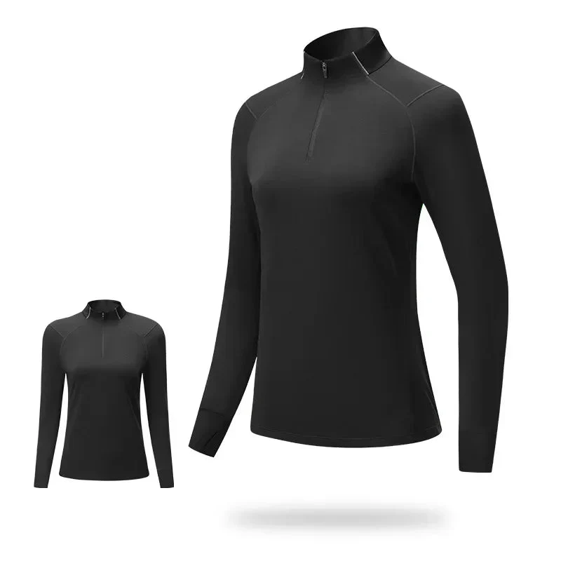 RUNNR Quarter-Zip Long Sleeve Women— Breathable, Quick-Dry & Watch-Ready - Image 4