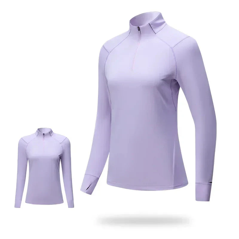 RUNNR Quarter-Zip Long Sleeve Women— Breathable, Quick-Dry & Watch-Ready - Image 5