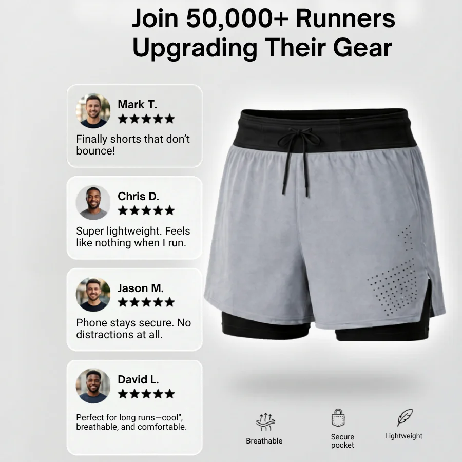 RUNNR 2-in-1 Trail Running Sports Shorts - Image 5