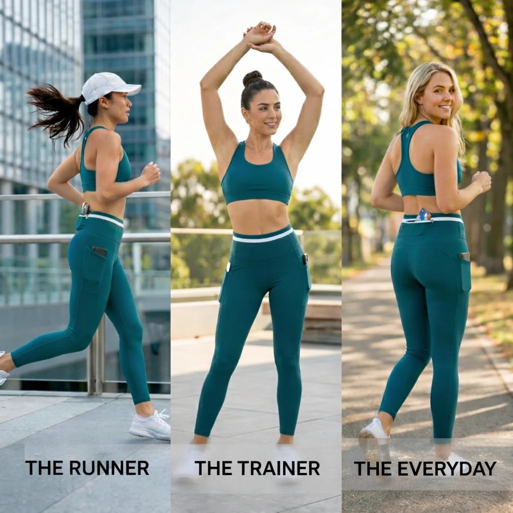 RUNNR Women’s High-Rise Running Tights with Built-In Belt - Image 6
