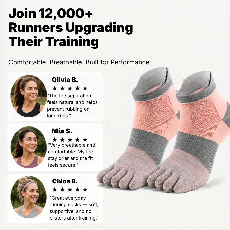 RUNNR Women's Five-Toe Running Socks - Image 6